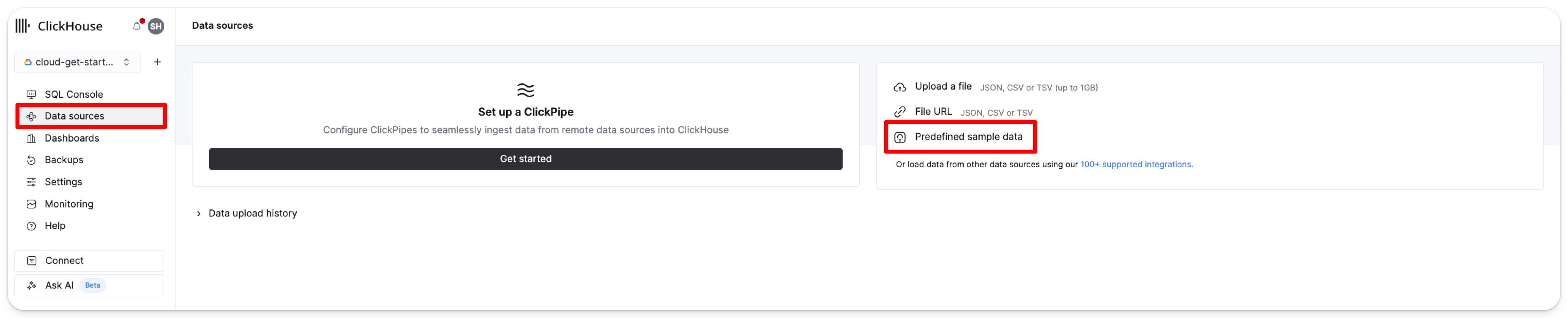 Add example data set
