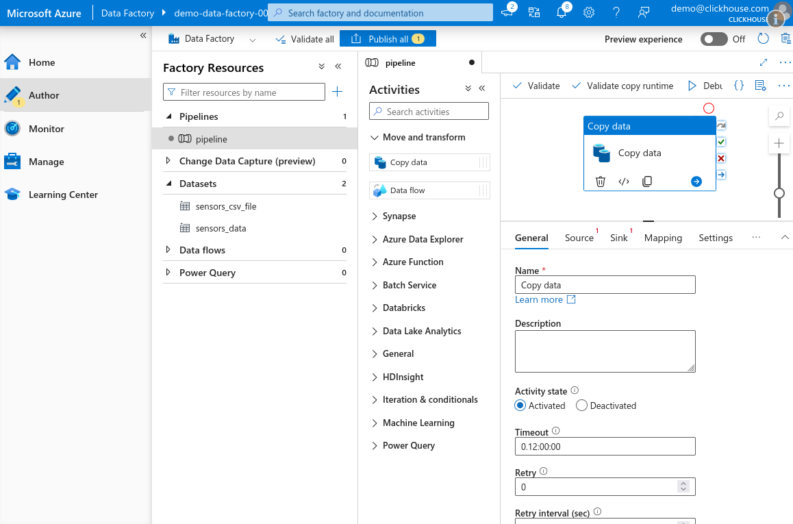 Новый элемент Копии Данных